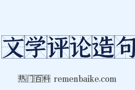 文学评论造句是什么意思的图片